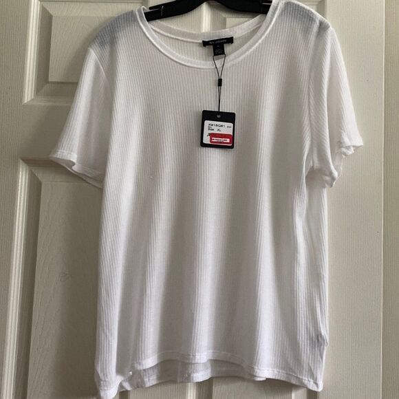 St. John Women’s Knit Ribbed Tee Shirt Top - Picture 2 of 5